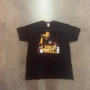 J.Cole‎ black men's 4 your eyez only tour tshirt hiphop concert tshirt
